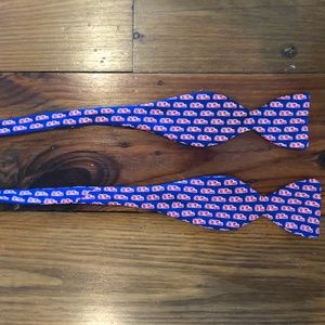 Rivetz of Boston 100% Silk Ole Miss Blue Bow Tie